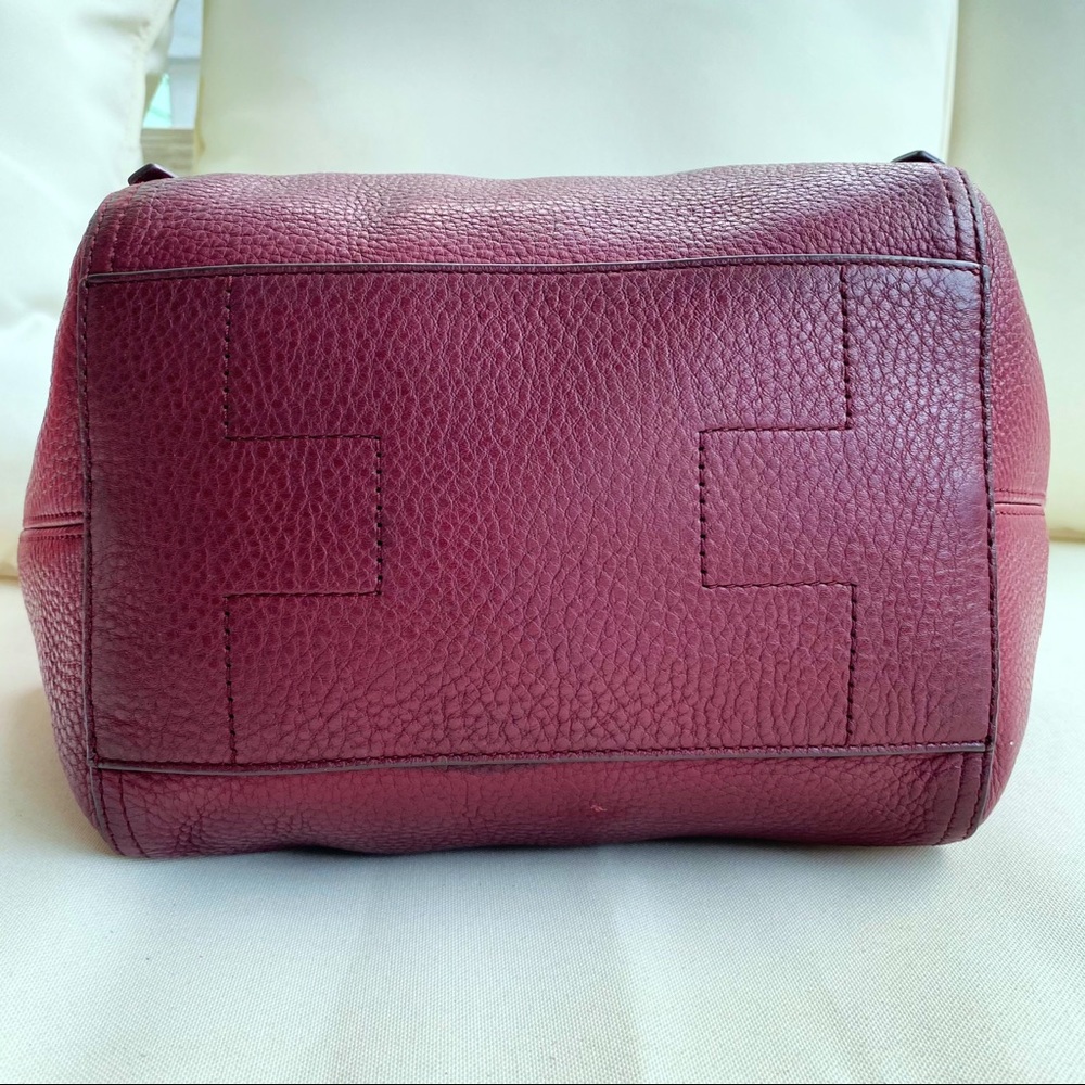 Tory Burch Claret Half Moon Satchel in Crimson EUC - Picture 8 of 16